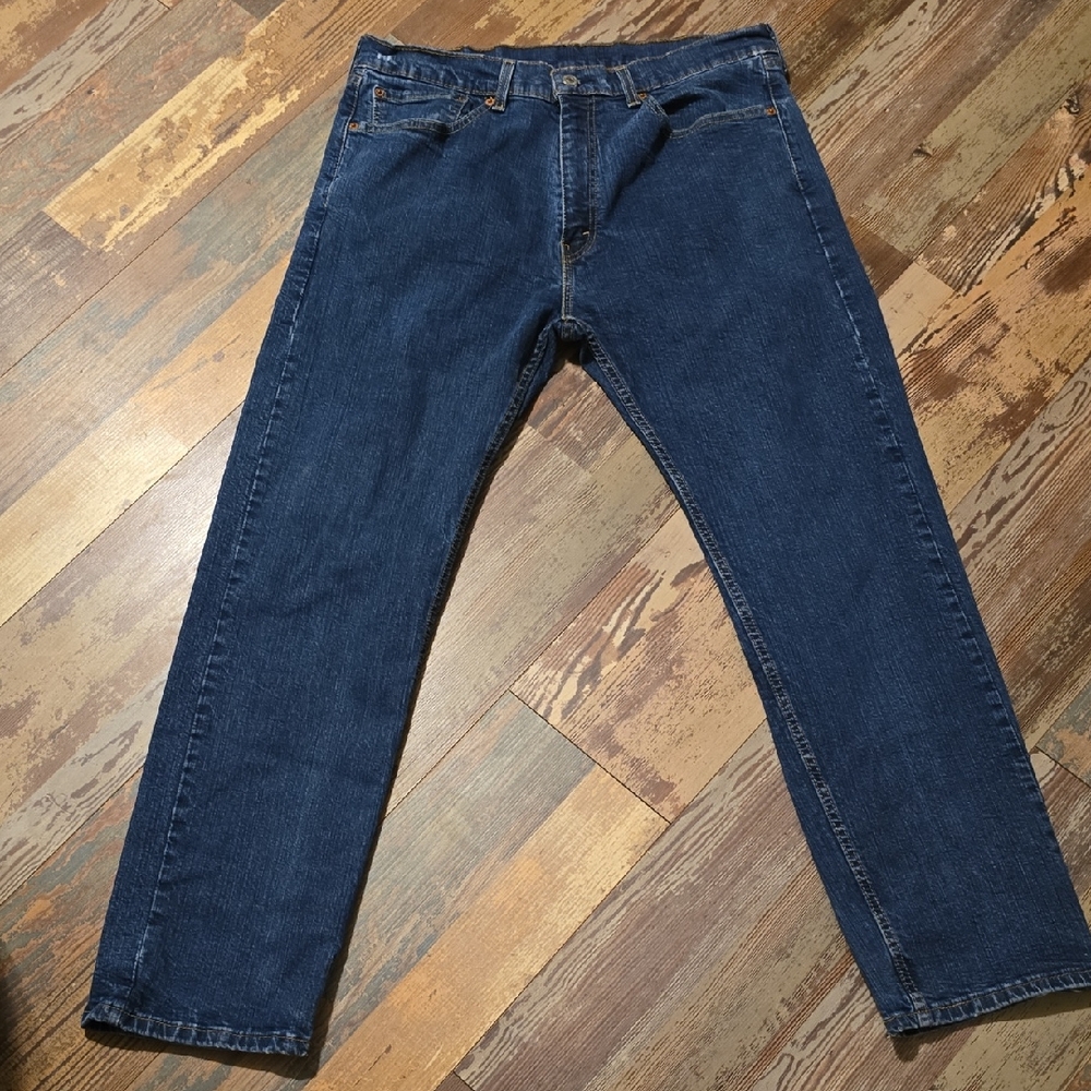 Levi's 505 Denim Blue Jeans Straight Leg Mens Size 36/30